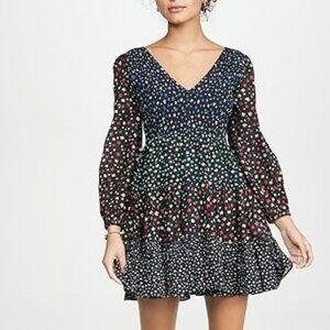 RIXO LONDON Sasha Dress In Mixed Ditsy Floral